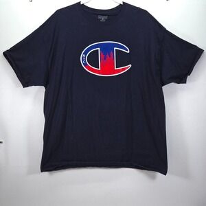 Champion NYC Skyline T Shirt Men 2XL Big Center Logo Classic New York Athleisure